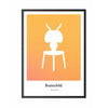  Ant Design Icon Poster Frame Made Of Black Lacquered Wood 50x70 Cm Yellow