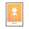  Ant Design Icon Poster Frame Made Of Dark Wood 70 X100 Cm Yellow