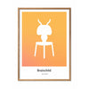  Ant Design Icon Poster Frame Made Of Light Wood 70 X100 Cm Yellow