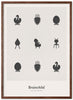  Design Icons Poster Frame Made Of Dark Wood 50x70 Cm Light Grey