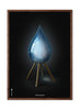  Drop Classic Poster Frame Made Of Dark Wood 30x40 Cm Black Background