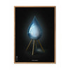  Drop Classic Poster Frame Made Of Light Wood 30x40 Cm Black Background