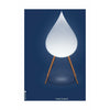  Drop Classic Poster Without Frame 30 X40 Cm Dark Blue Background