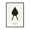  Drop Design Icon Poster Frame Made Of Black Lacquered Wood 50 X70 Cm Grey