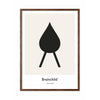  Drop Design Icon Poster Frame Made Of Dark Wood 70 X100 Cm Grey