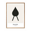  Drop Design Icon Poster Frame Made Of Light Wood 30 X40 Cm Grey