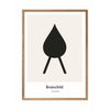  Drop Design Icon Poster Frame Made Of Light Wood 50 X70 Cm Grey