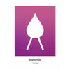  Drop Design Icon Poster Without Frame 50 X70 Cm Purple