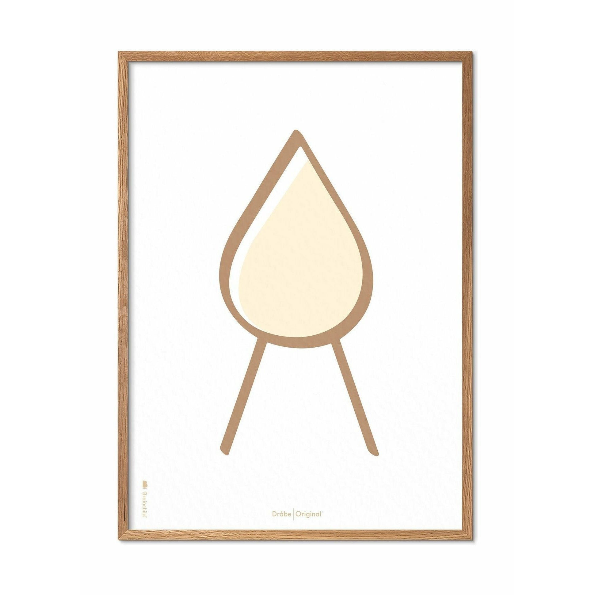 [product_category]-Brainchild Drop Line Poster, Frame Made Of Light Wood 50x70 Cm, White Background-Brainchild-SH-51003-A-BRA-1