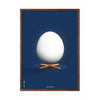  Egg Classic Poster Dark Wood Frame 30x40 Cm Dark Blue Background