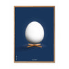  Egg Classic Poster Frame Made Of Light Wood A5 Dark Blue Background