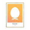  Egg Design Icon Poster Brass Frame 70 X100 Cm Yellow