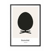  Egg Design Icon Poster Frame In Black Lacquered Wood 70 X100 Cm Grey