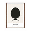  Egg Design Icon Poster Frame Made Of Dark Wood 30x40 Cm Grey