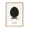  Egg Design Icon Poster Frame Made Of Light Wood A5 Grey