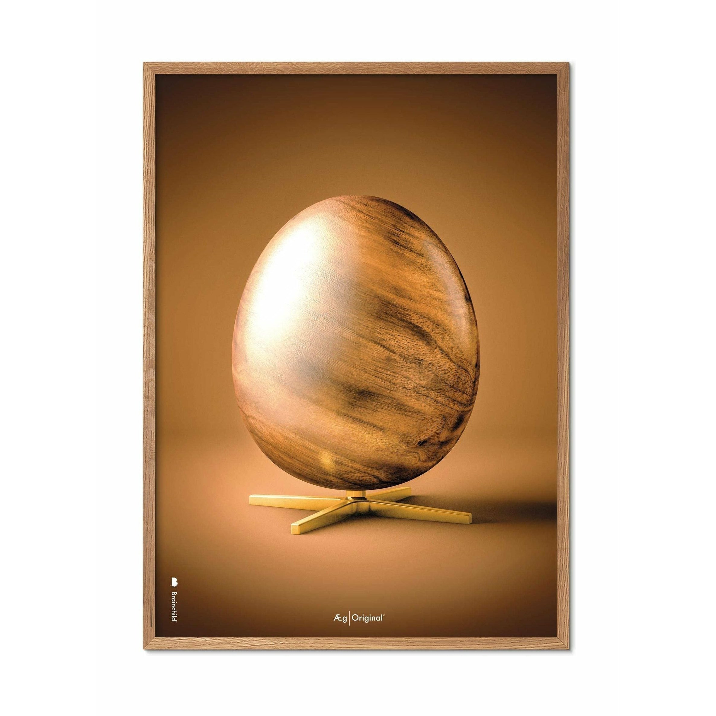 [product_category]-Brainchild Egg Figures Poster, Frame Made Of Light Wood 30x40 Cm, Brown-Brainchild-11002-A-BRA-1