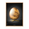  Egg Figures Poster Frame Made Of Light Wood 70x100 Cm Black