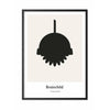  Flowerpot Design Icon Poster Frame In Black Lacquered Wood A5 Grey