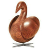 Brainchild Of The Swan Wooden Figure Mahogany, Steel Base