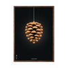  Pine Cone Classic Poster Dark Wood Frame A5 Black Background