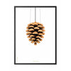  Pine Cone Classic Poster Frame In Black Lacquered Wood A5 White Background