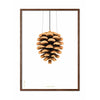  Pine Cone Classic Poster Frame Made Of Dark Wood 70x100 Cm White Background