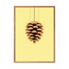  Pine Cone Classic Poster Frame Made Of Light Wood 30x40 Cm Yellow Background