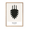  Pine Cone Design Icon Poster Frame Made Of Light Wood 30x40 Cm Grey