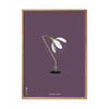  Snowdrop Classic Poster Frame Made Of Light Wood 50x70 Cm Purple Background