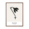  Snowdrop Design Icon Poster Frame Made Of Dark Wood 70 X100 Cm Grey