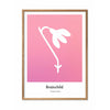  Snowdrop Design Icon Poster Frame Made Of Light Wood 50x70 Cm Pink