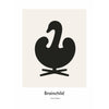  Swan Design Icon Poster Without Frame 50 X70 Cm Grey