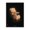  Teddy Bear Classic Poster Frame In Black Lacquered Wood 50x70 Cm Black Background