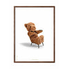  Teddy Bear Classic Poster Frame Made Of Dark Wood 50x70 Cm White Background