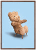  Teddy Bear Classic Poster Frame Made Of Dark Wood Ram 30x40 Cm Light Blue Background