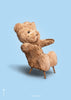  Teddy Bear Classic Poster Without Frame A5 Light Blue Background