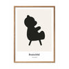  Teddy Bear Design Icon Poster Frame Made Of Light Wood 50 X70 Cm Grey