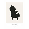  Teddy Bear Design Icon Poster Without Frame 30 X40 Cm Grey