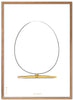 Brainchild The Egg Design Sketch Poster Frame Made Of Light Wood 70x100 Cm, White Background