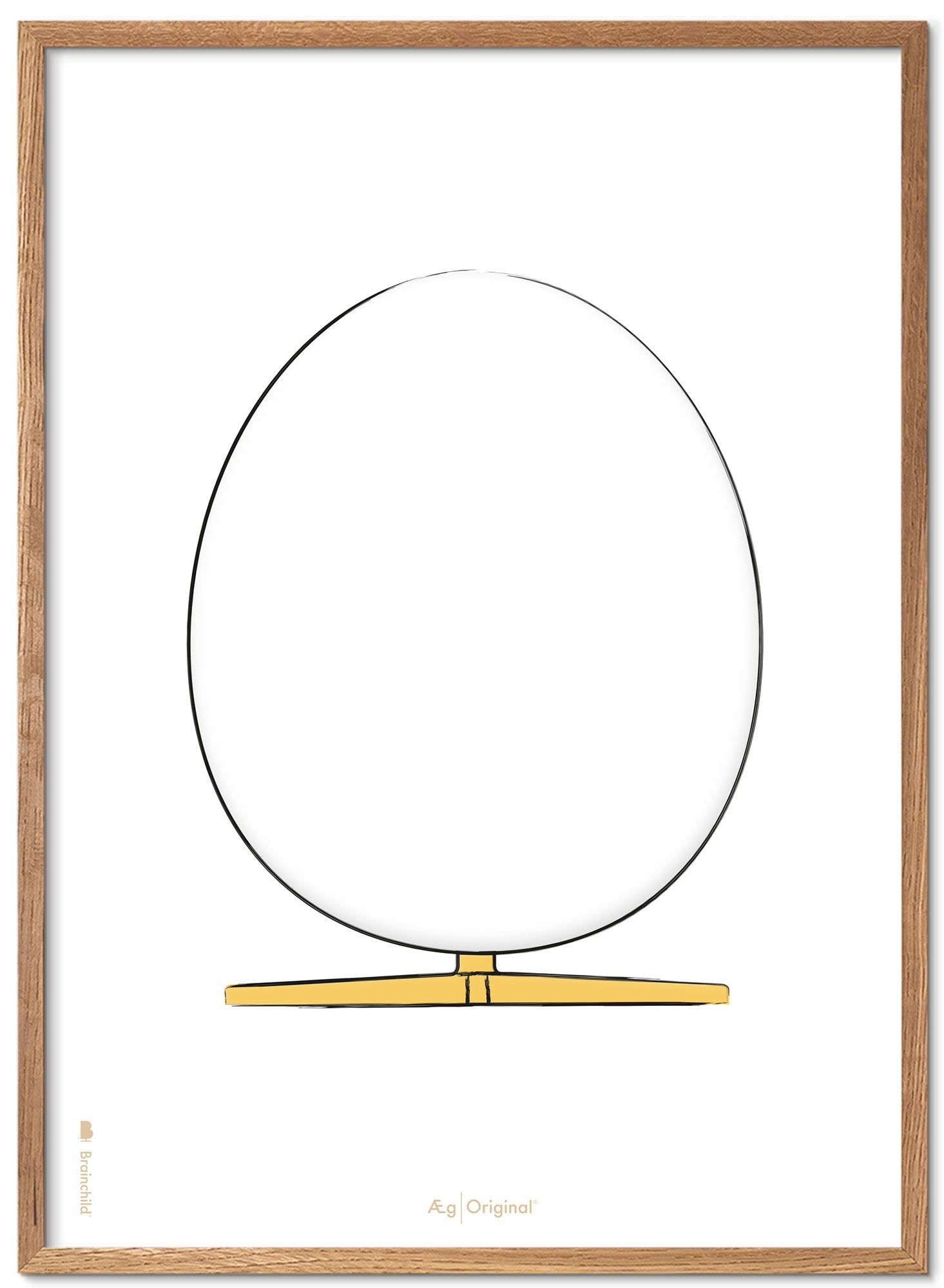 [product_category]-Brainchild The Egg Design Sketch Poster With Frame Made Of Light Wood A5, White Background-Brainchild-S-11001-A-BRA-1