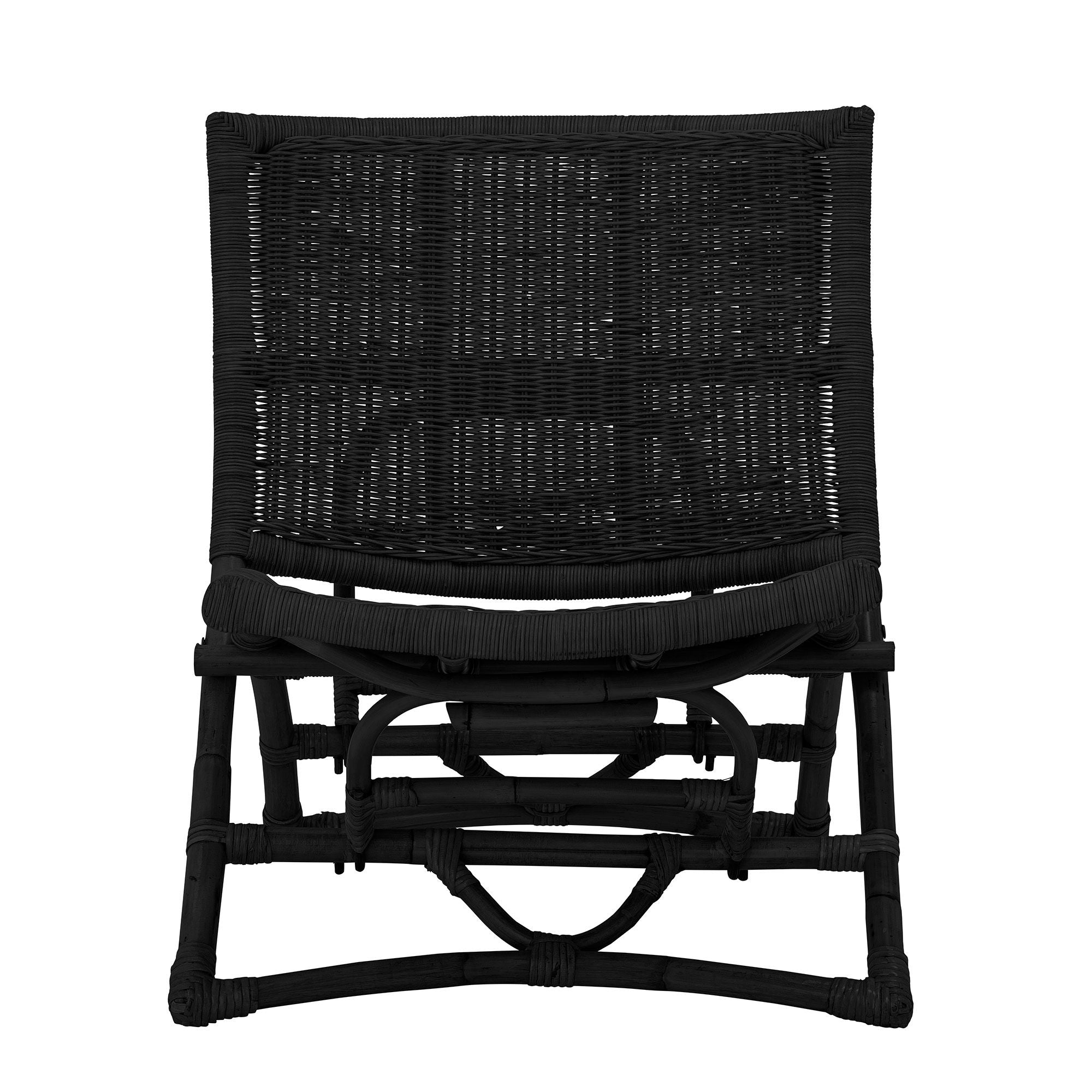 Bloomingville Baz Lounge Chair, Black, Rattan