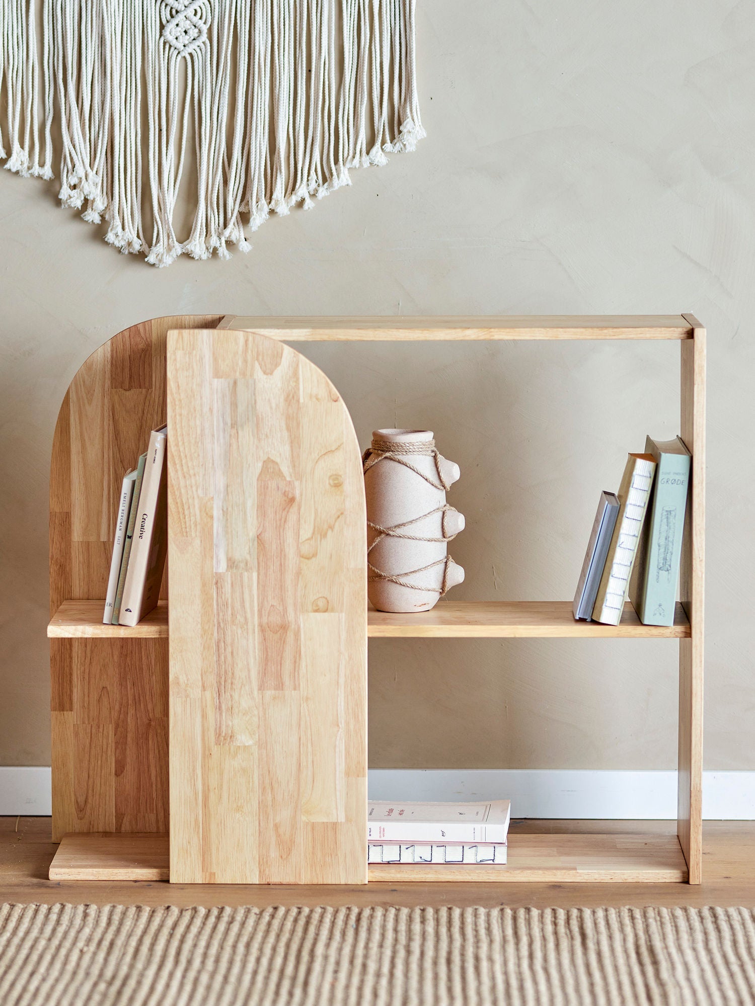 Bloomingville Alec Bookcase, Nature, Rubberwood