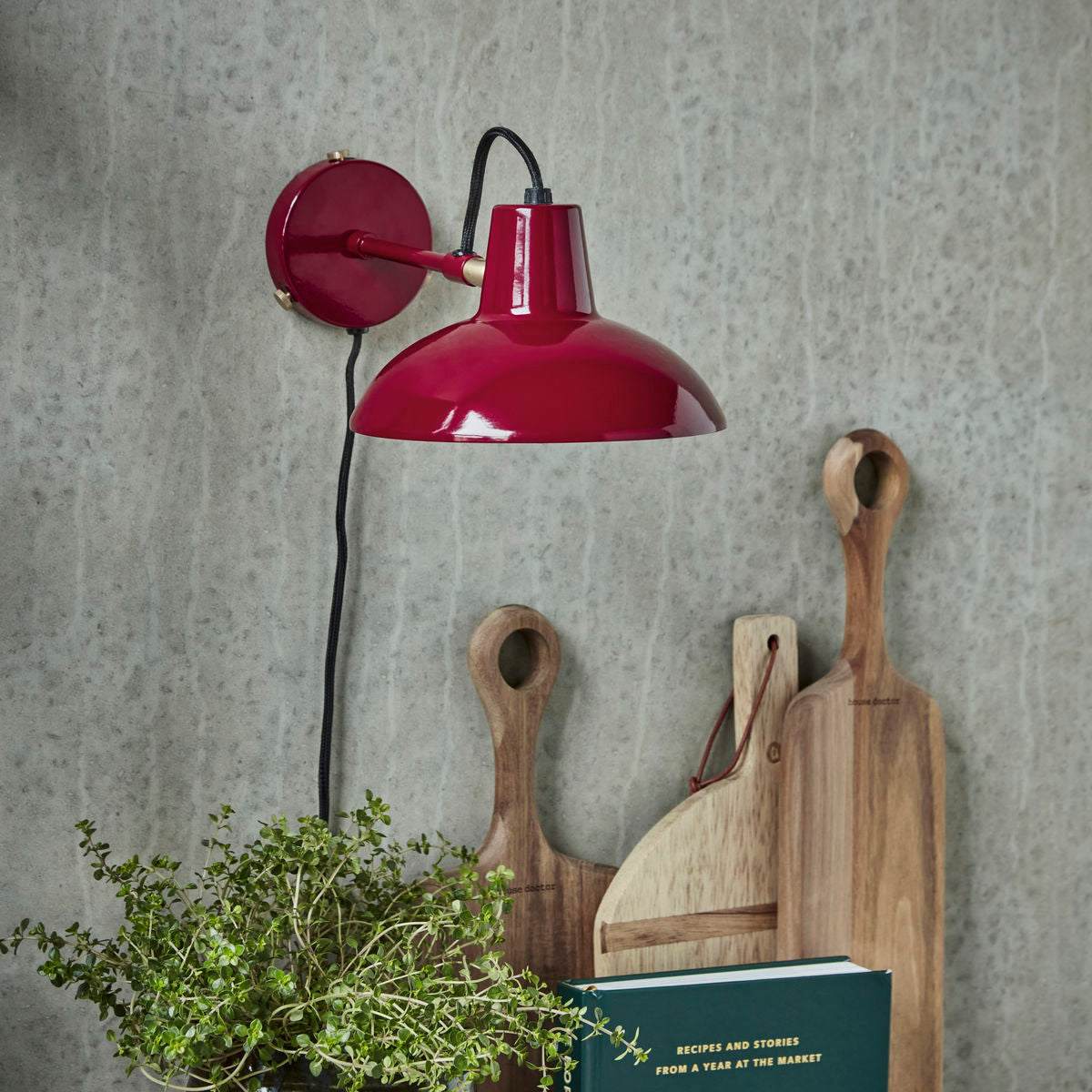 Hausarztwand Lampe, Hddesk, rot