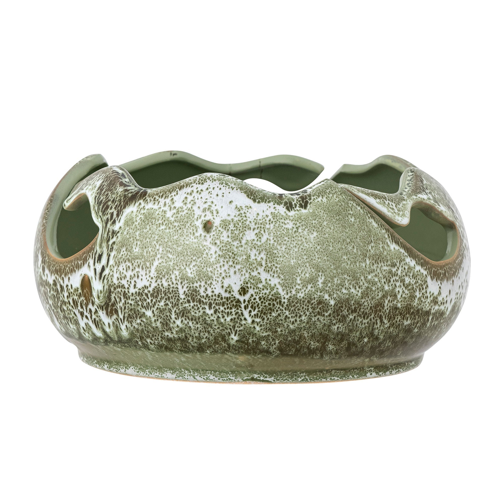 Bloomingville Leonas Deco Bowl, Green, Stoneware