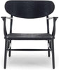  Ch22 Lounge Chair Black Oak/Black