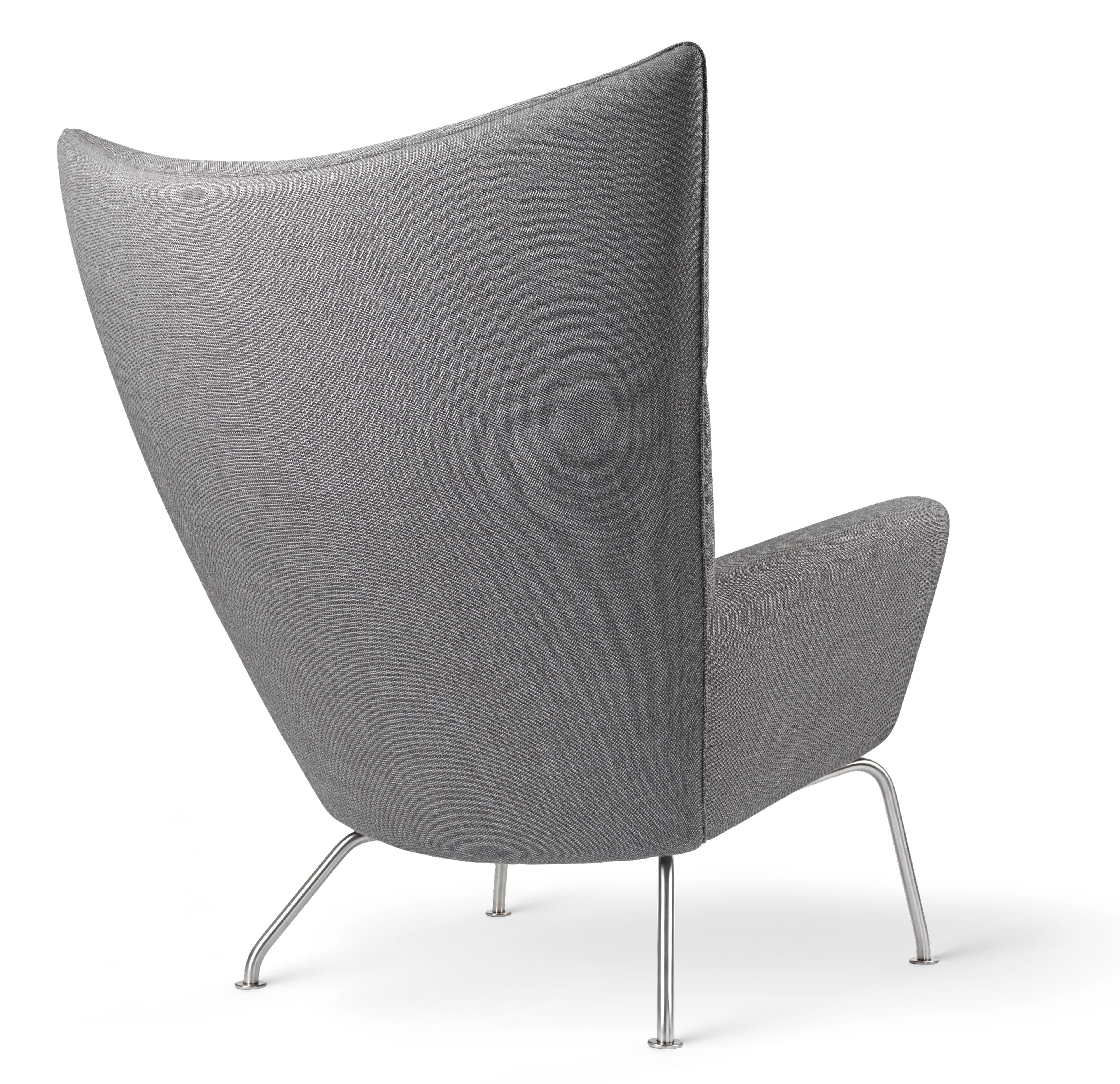 [product_category]-Carl Hansen Ch445 Wing Chair, Steel/Passion 6101-Carl Hansen-5715397080447-CH445-SS-HR-FSC-70-Passion-6101-CAR-8