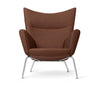 Carl Hansen Ch445 Wing Chair, Steel/Passion 7101