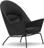  Ch468 Oculus Chair Black Steel/Black Leather