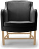  Kk43960 Mix Lounge Chair Oiled Oak/Black Leather