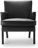  Kk53130 Easy Chair Black Oak/Black Leather